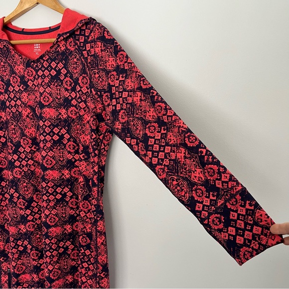 Title Nine Women’s Mercury Abstract Hooded Dress Size XL Long Sleeves Athletic - Picture 6 of 12